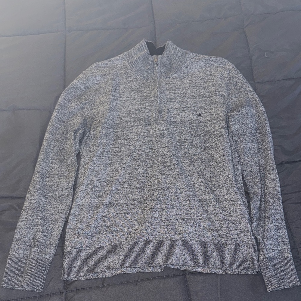 Calvin Klein Men's Zip-Up Sweater in Gray